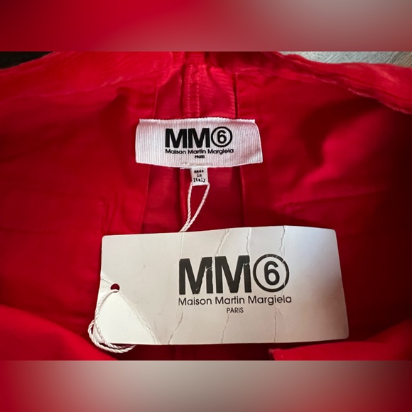 MM6 Maison Martin Margiela Corduroy Pants Women’s 42 /30x31.5 Red Designer NWT - Picture 5 of 12